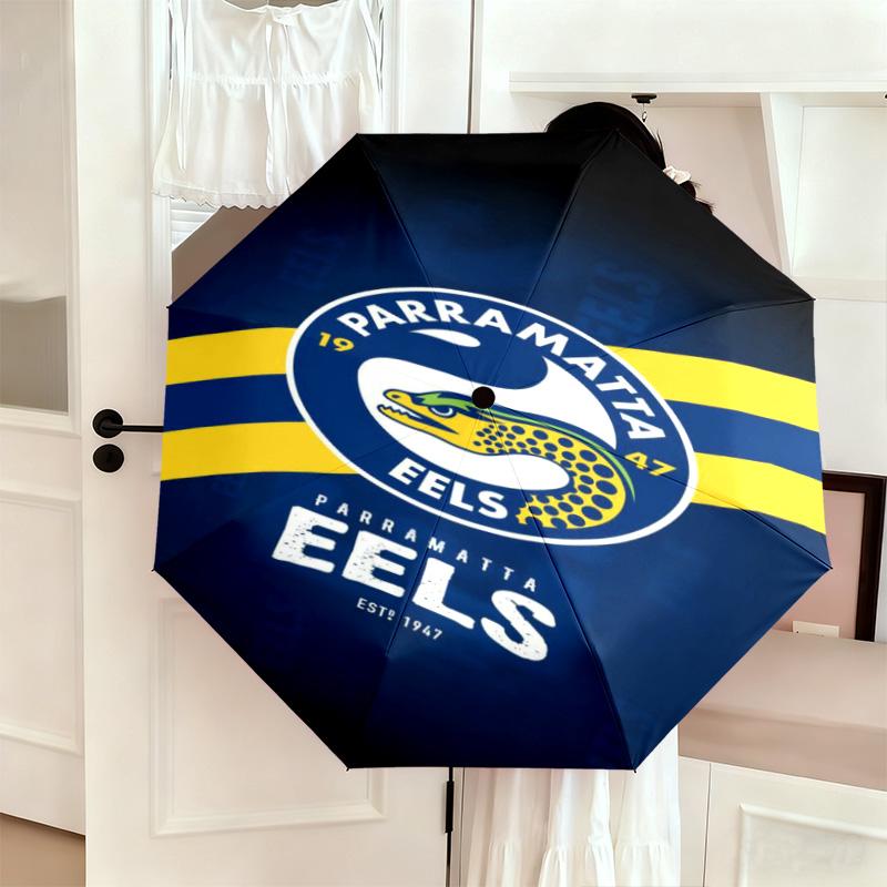 1PC Parramatta Eels Logo Automatic Umbrella - Suitable Travel Outdoor Portable Umbrella Birthday Gift Daily Essentials