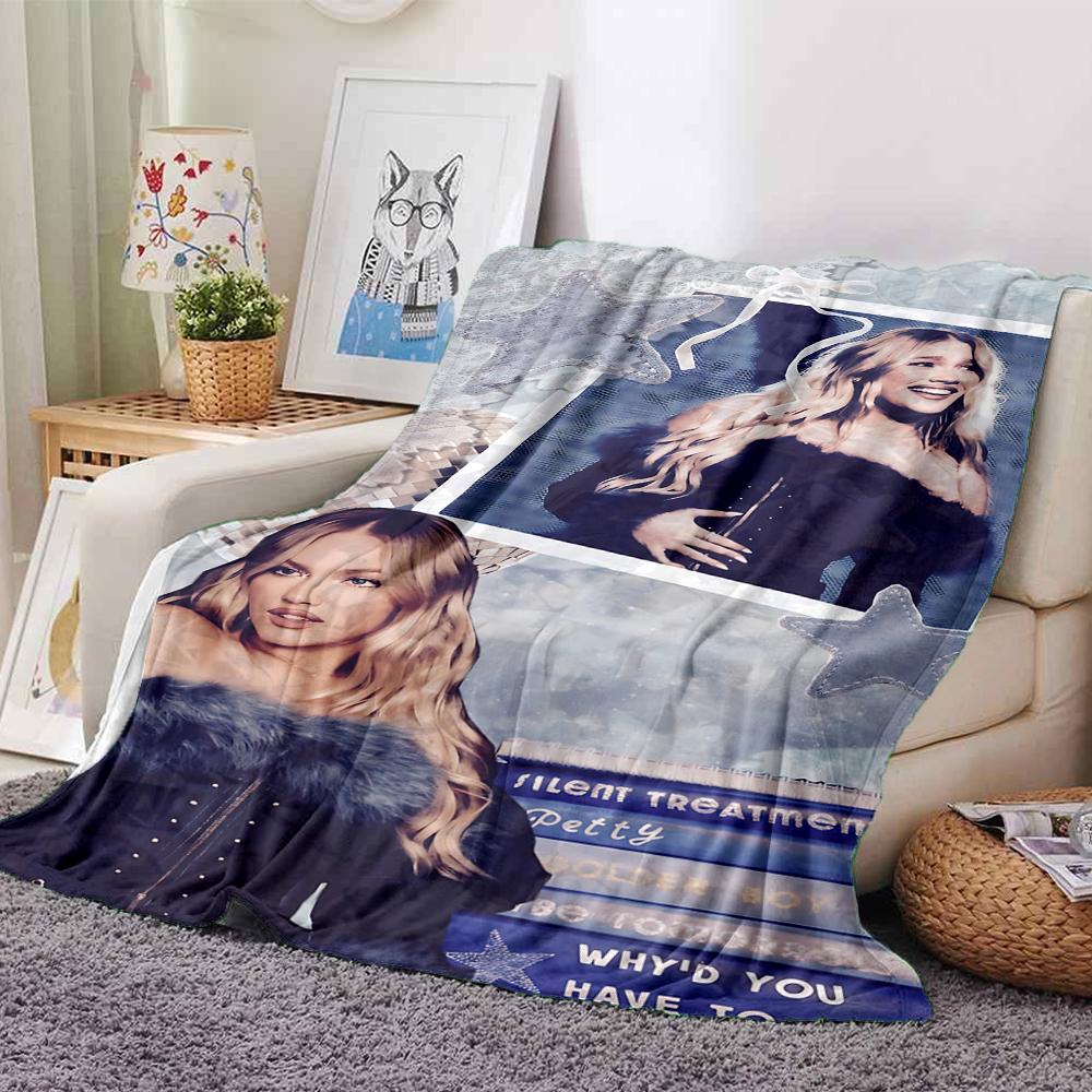 1Pc Starlit Glamour Portrait Blanket Soft Throw Blanket For Home Bedroom Bed Sofa Travel Office Solid Christmas Blanket