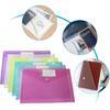6 Pack Plastic Envelopes Poly Envelopes Folder, A4 Size File Folders for Document File Envelopes with Label Pocket(7 Colors)