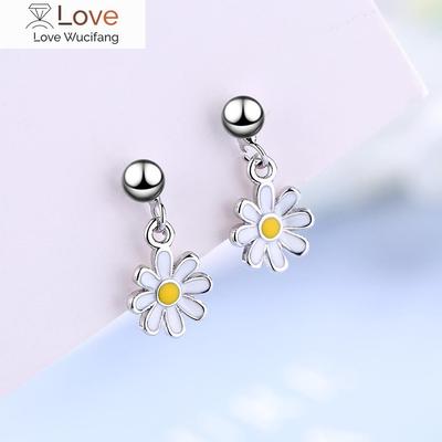 Fülbevaló 925 Sterling Ezüst Margaréta Virág Bedugós Fülbevaló Nőknek Esküvői Ékszer Brincos Pendientes Trend
