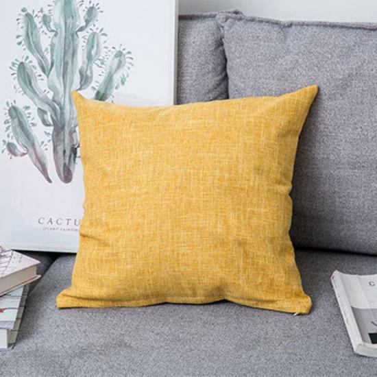 

Скандинавский лен однотонный простой чехол для декоративной подушки диванная подушка офисная автомобильная наволочка для подушки дом double-sided pattern 45x45cm золотистый