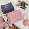Bowknot Cute Zero Wallet with Lace Ribbon Sanitary Napkin Storage Bag Square Cosmetic Bag  Student