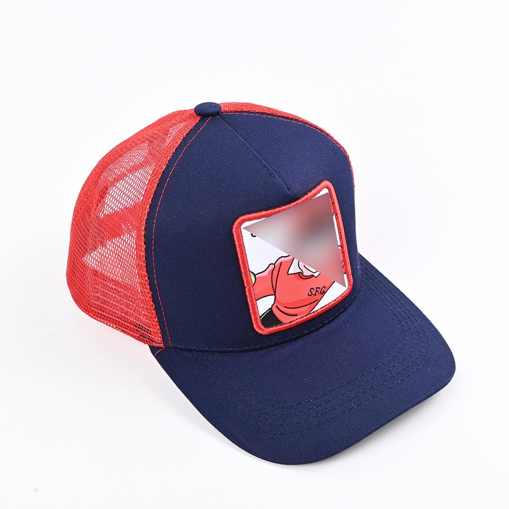 Personalized cartoon cartoon hat, trendy and cool mesh hat, embroidered baseball cap, sun protection breathable peaked cap source manufacturer