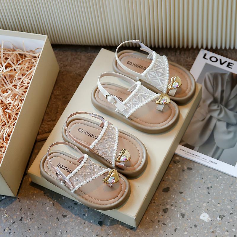 Fashion Girls' Shoes Summer New Kids Shoes Retro Women's Sandals Anti Slip Child Sandals Soft Soled Girls' Sandals