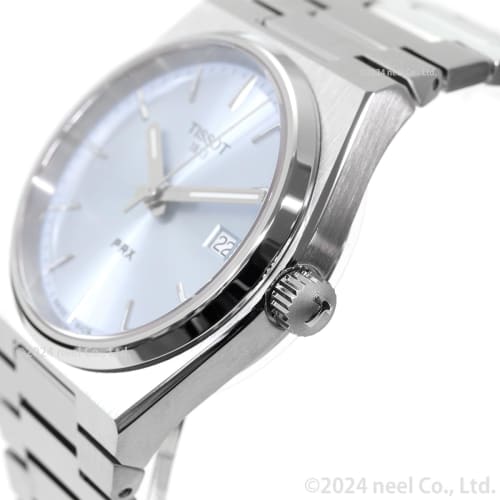 Tissot PRX Men's Watch with Bracelet and Light Blue Dial, Officially Imported, Model T1372101135100