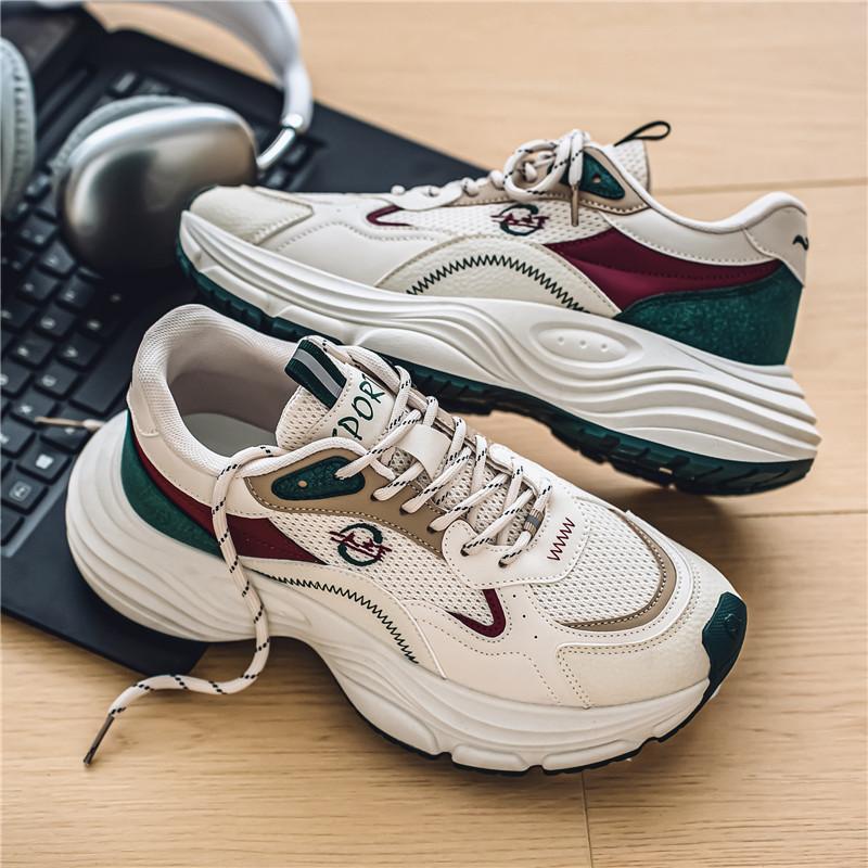 

Новая мужская модная повседневная обувь для мальчиков и студентов, трендовые удобные кроссовки на мягкой подошве, мужские классические дышащие кеды 44 бежевый/зелёный