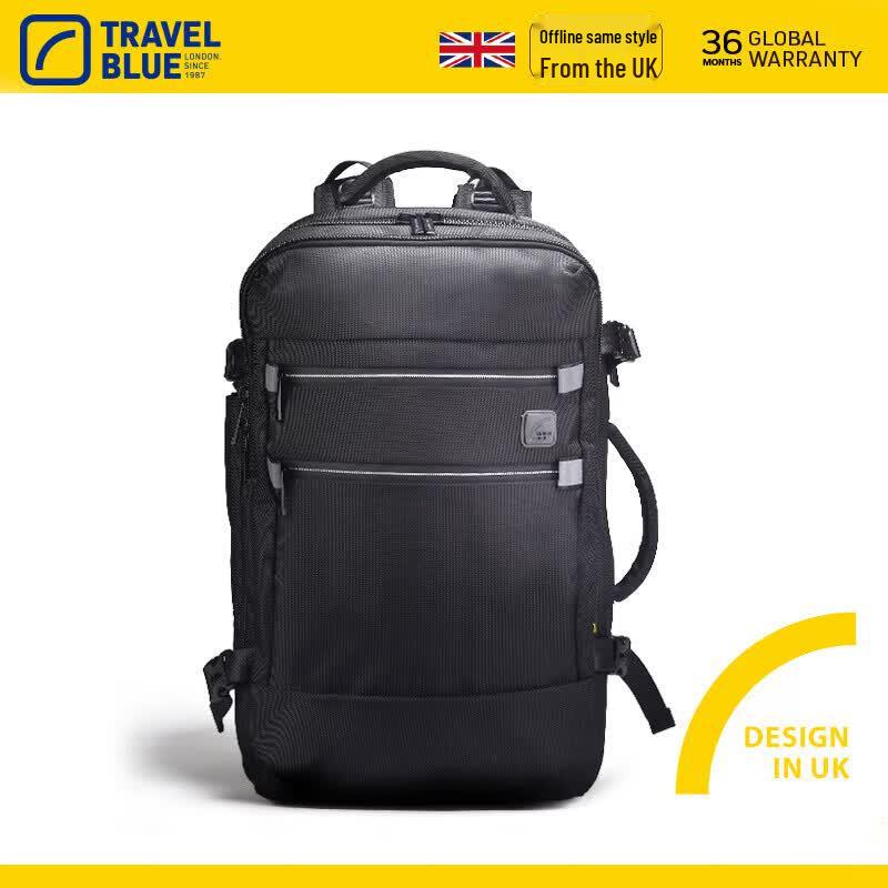 TRAVEL BLUE Men s Large Capacity Water-Resistant Travel Backpack