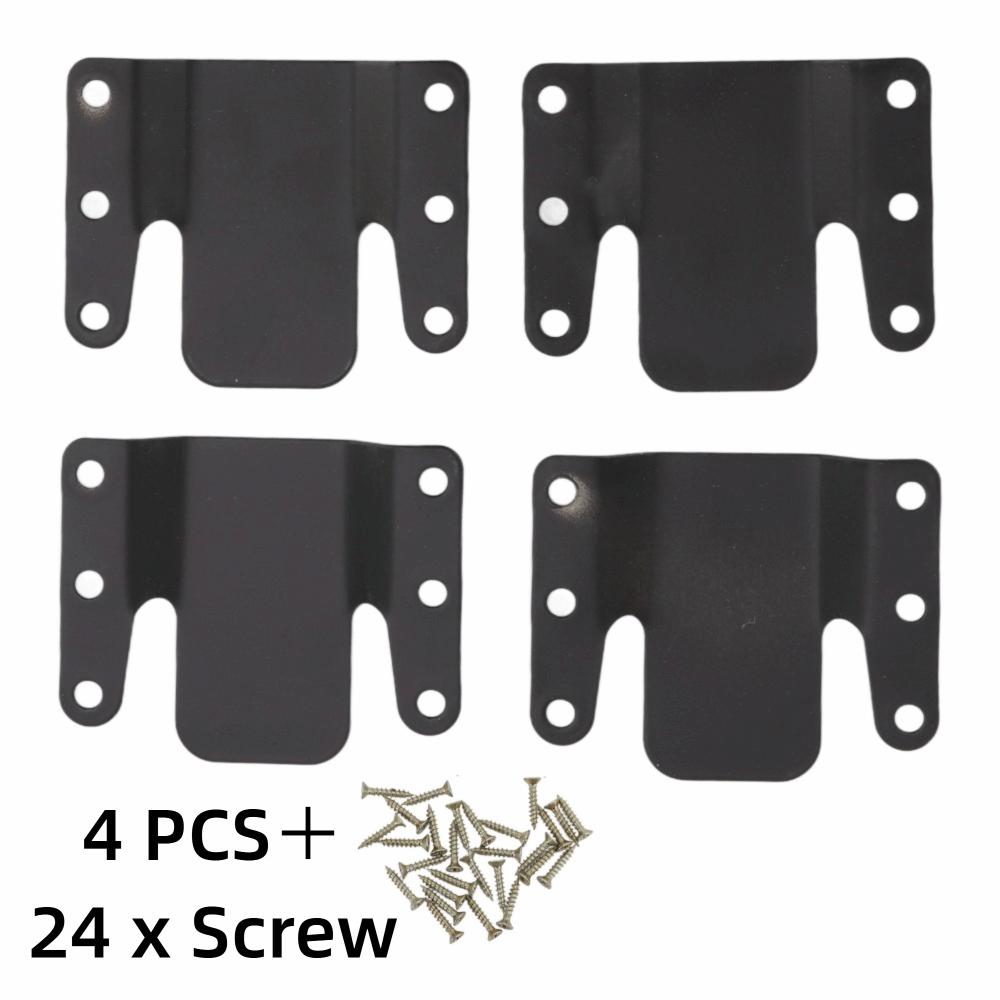 4PCS/8PCS Black Color Bracket Iron Interlocking Connector Sofa  Furniture Assembly