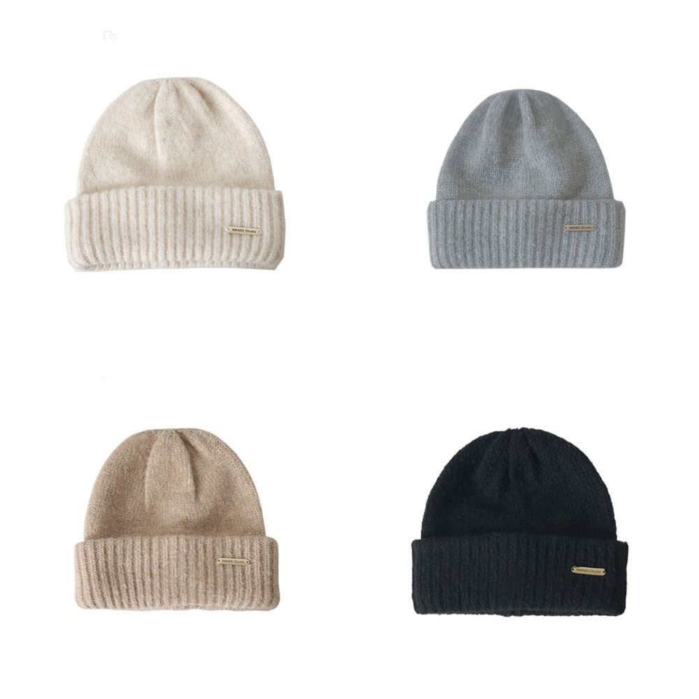 Wool Hat Knitted Hat Warm Cap Knit Beanie Sweet Crochet Basin Cap Outdoor