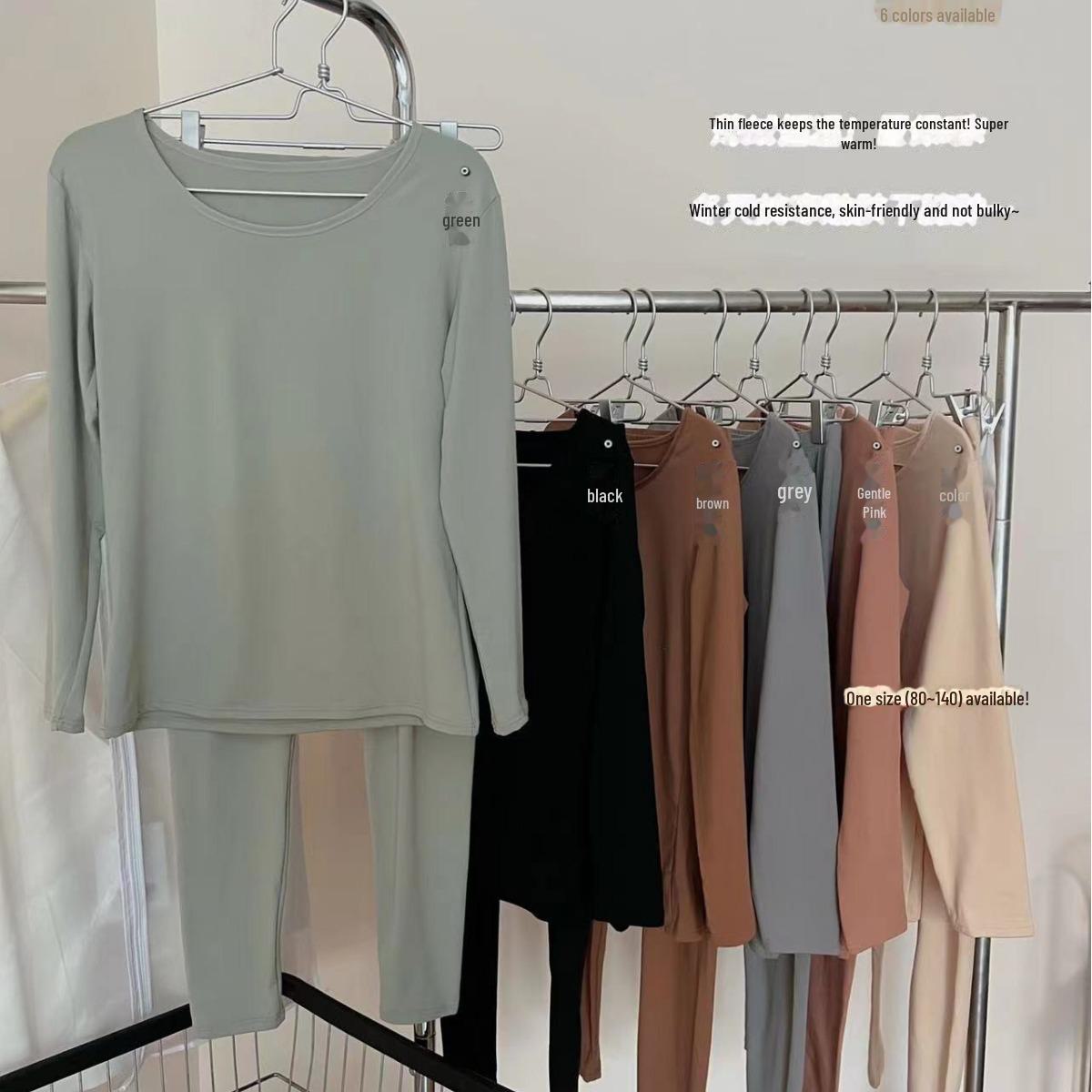 

«Женский бесшовный термобелье для ухода за кожей — осень/зима» One Size [80-140 kg]