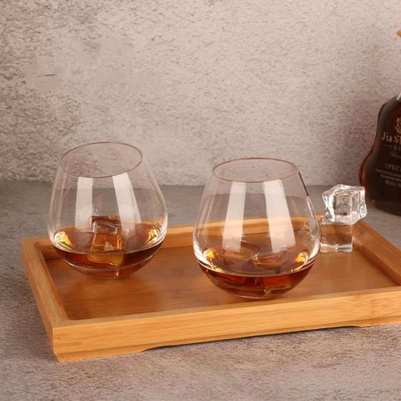 Yiran Furniture Scotch Single Malt Whisky Singleton Rock Glass Water Drop Shaky Tumbler Egg Shape Roly-Poly Liquor Whiskey Wine Cup Bar Dropship