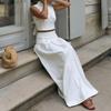 Fashion Style Fashion Temperament High Waist Skirt Shoelace Vest Two-Piece Set Tank Top and Skirt Set