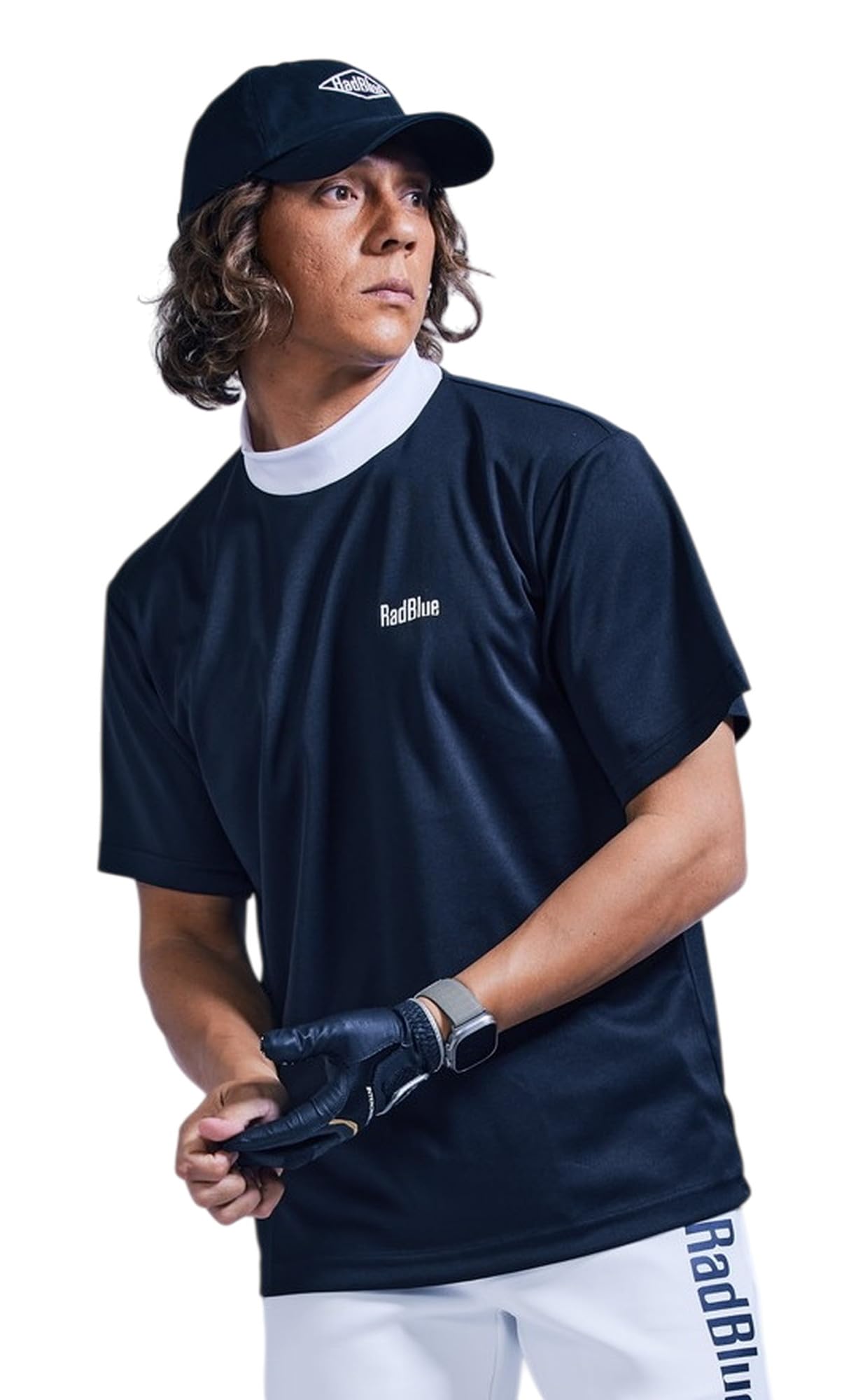 

Rad Blue Golf Short Sleeve Mock Neck Shirt Dry Size 250209 Black Medium Men s (Basic Pique) - чёрный