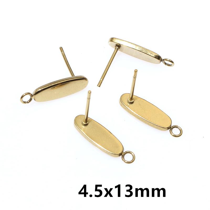 20pcs Craft Stud Earring Pins Stainless Steel DIY Earring Geometric Polygonal Earrings Posts Earring Jewelry Making Accessories