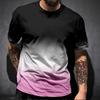 Men's Summer Loose Short Sleeved 3D Digital Printed Round Neck Men's T-shirt Short Sleeved Top Shirt