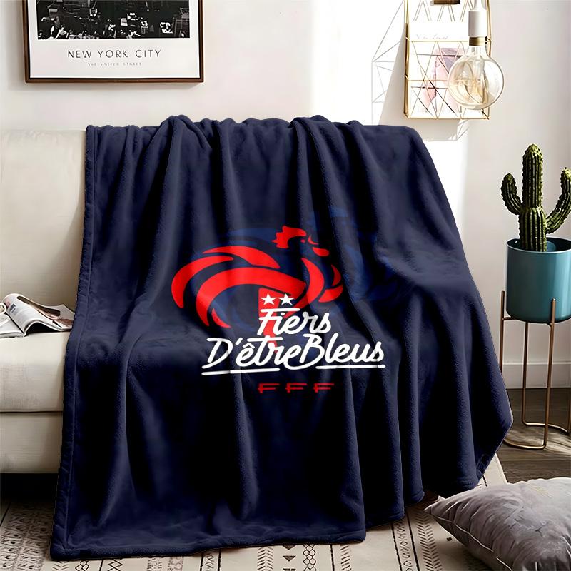 France National Football Team Theme Personalized Outdoor Flannel Blankets Soft And Suitable For All Seasons Perfect For Sofas Beds And Camping