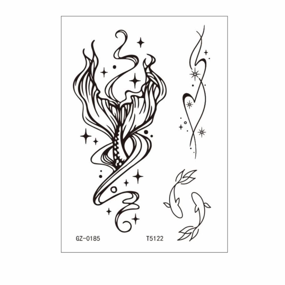 Elegant Temporary Tattoo Stickers Long-lasting Body Art Tattoo Flower Tattoo Stickers Party