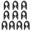 10Pcs Folding Clothes Rack Non-Slip Hangers Curved Groove Design Portable Compact Space-Saving Travel Hangers
