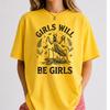 Girls Will Be Girls Shirt, Praying Mantis Graphic Tee, Feminist Nature Shirt, Cottagecore Insect Tee, Vintage Shirt, Women Empowerment Gift