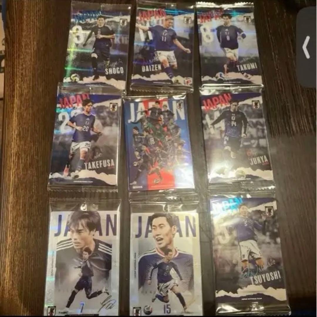 Used Japan national soccer team twin wafer cards 12 pieces