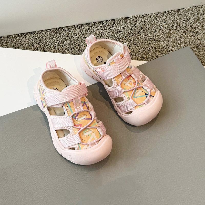 

Boys summer sandals bag head hollow outdoor girls sports leisure beach shoes baby soft-soled toddler shoes 21