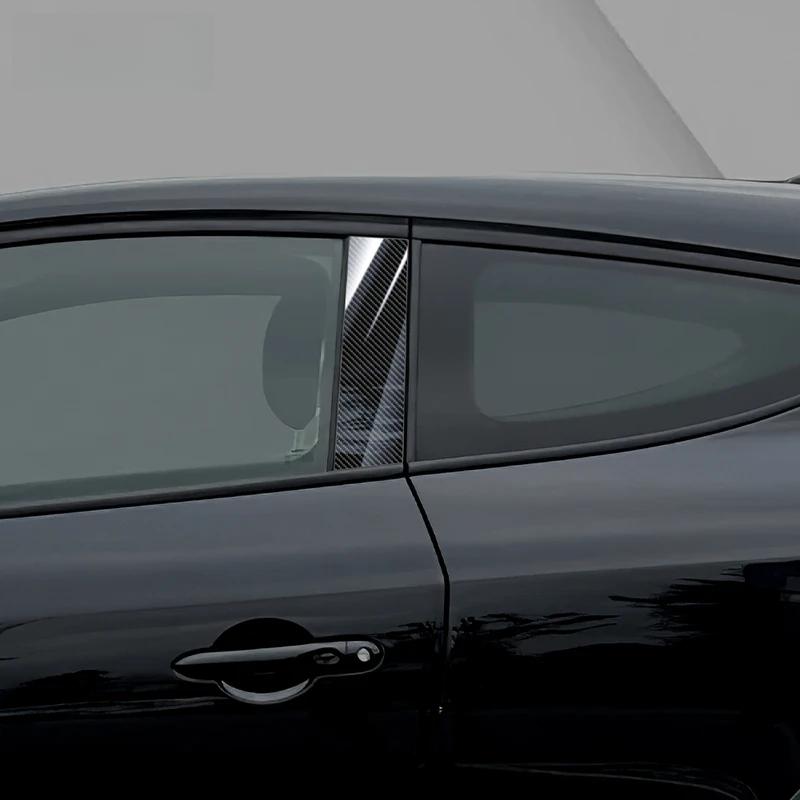 B Pillars Sticker For Renault Megane Hatchback 2009 2010 2011 2012 2013 2014 2015 Carbon Fiber Pattern Car Window Pillar Posts.