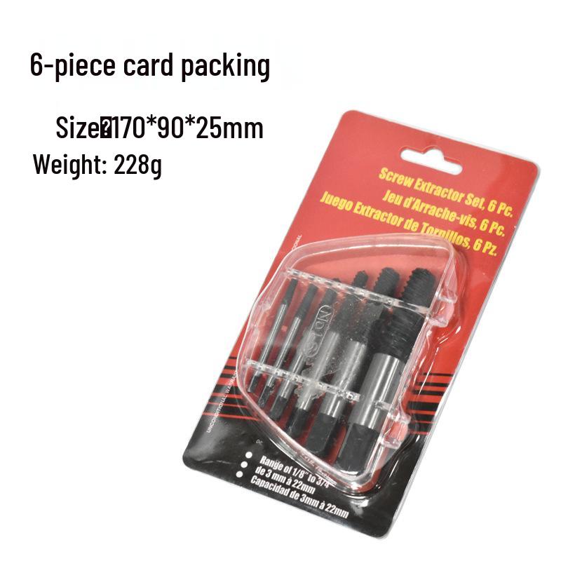 8-Piece Broken Wire & Screw Extractor Tool Set for Stripped Screws and Faucet Valves