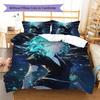 Land of the Lustrous Pattern Bedding,Quilt Set Quilt Cover Pillowcase Home Birthday Gift (1 * duvet cover + 2 * pillowcase, without core)