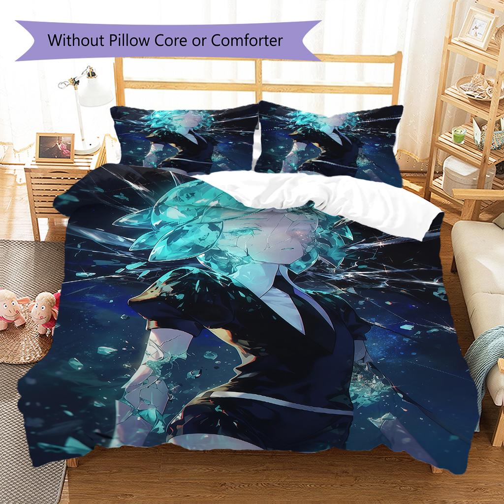 Land of the Lustrous Pattern Bedding,Quilt Set Quilt Cover Pillowcase Home Birthday Gift (1 * duvet cover + 2 * pillowcase, without core)