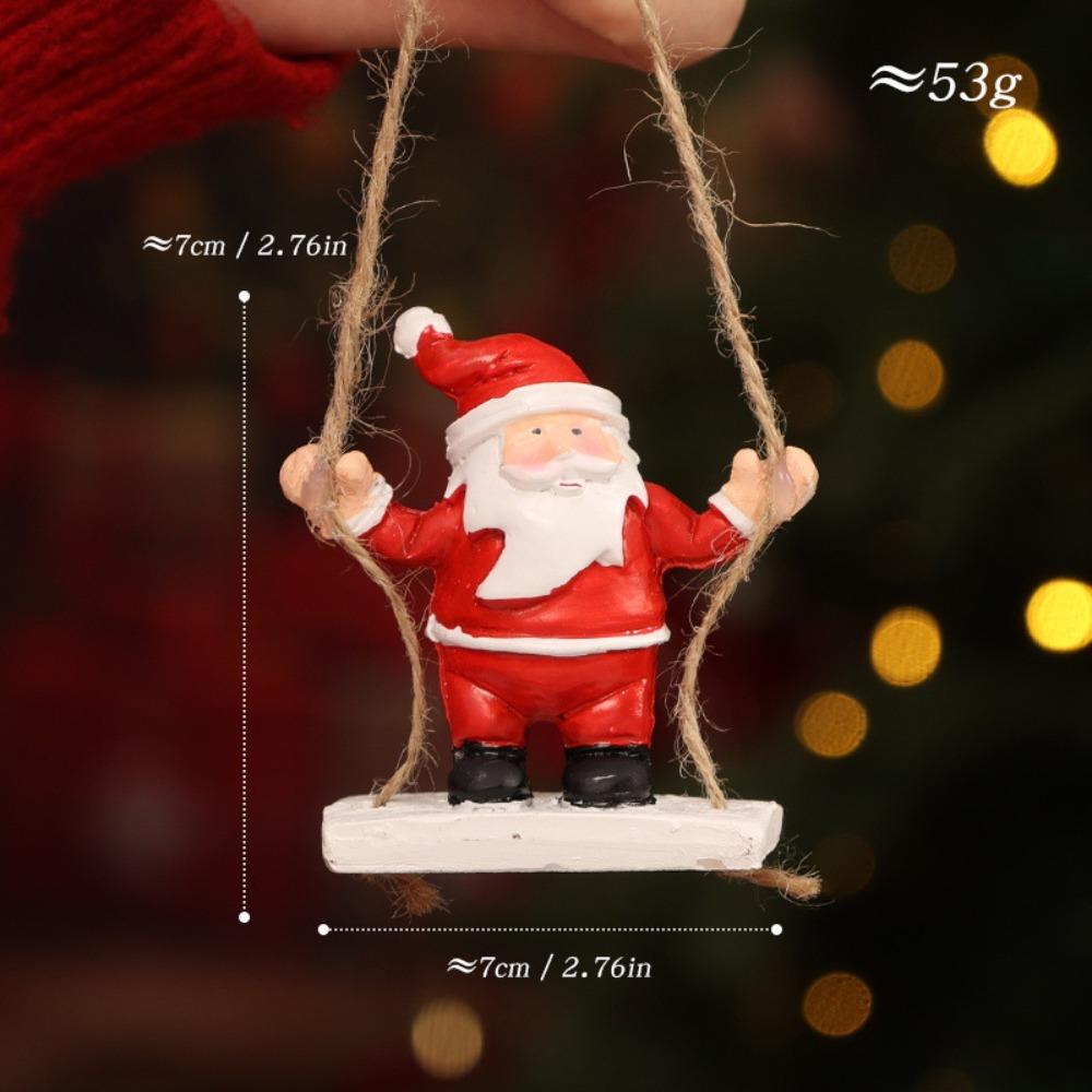 Nordic Style Xmas Tree Pendant Santa Clasu Christmas Ornament Christmas Hanging Decoration  Party