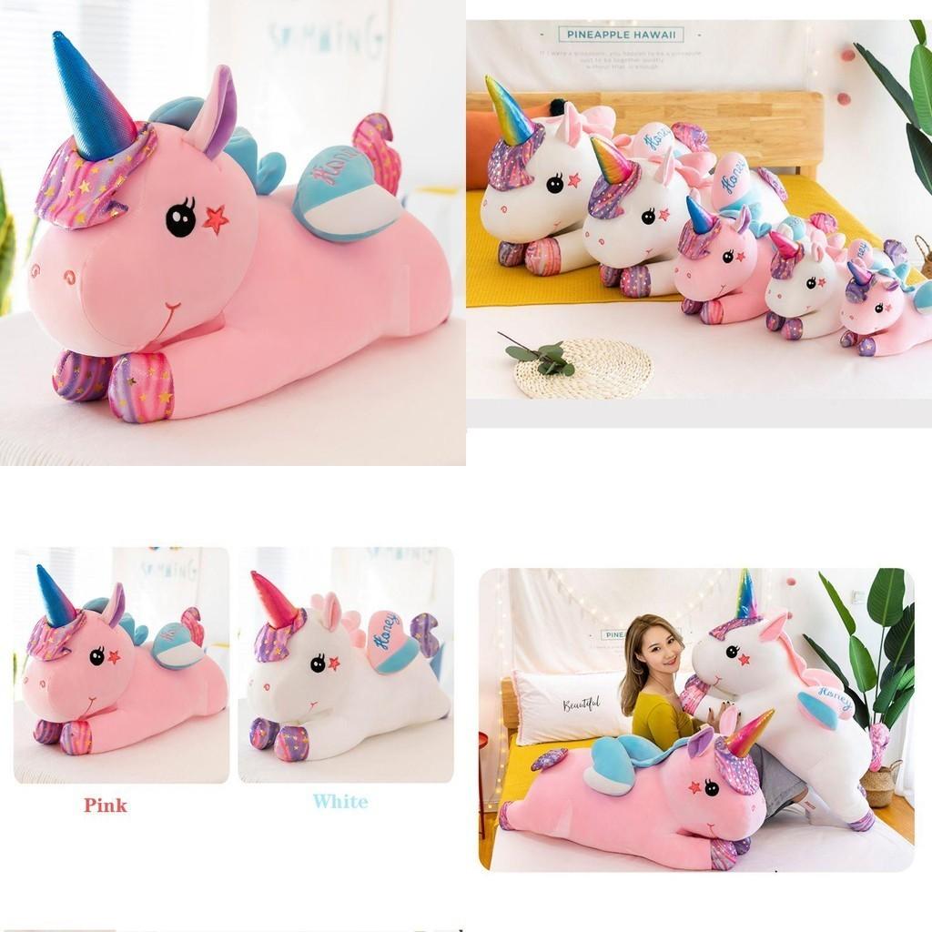 Luxuriously Soft Large Galaxy Unicorn Plush Toy Bed Pillow For Kids And Girls