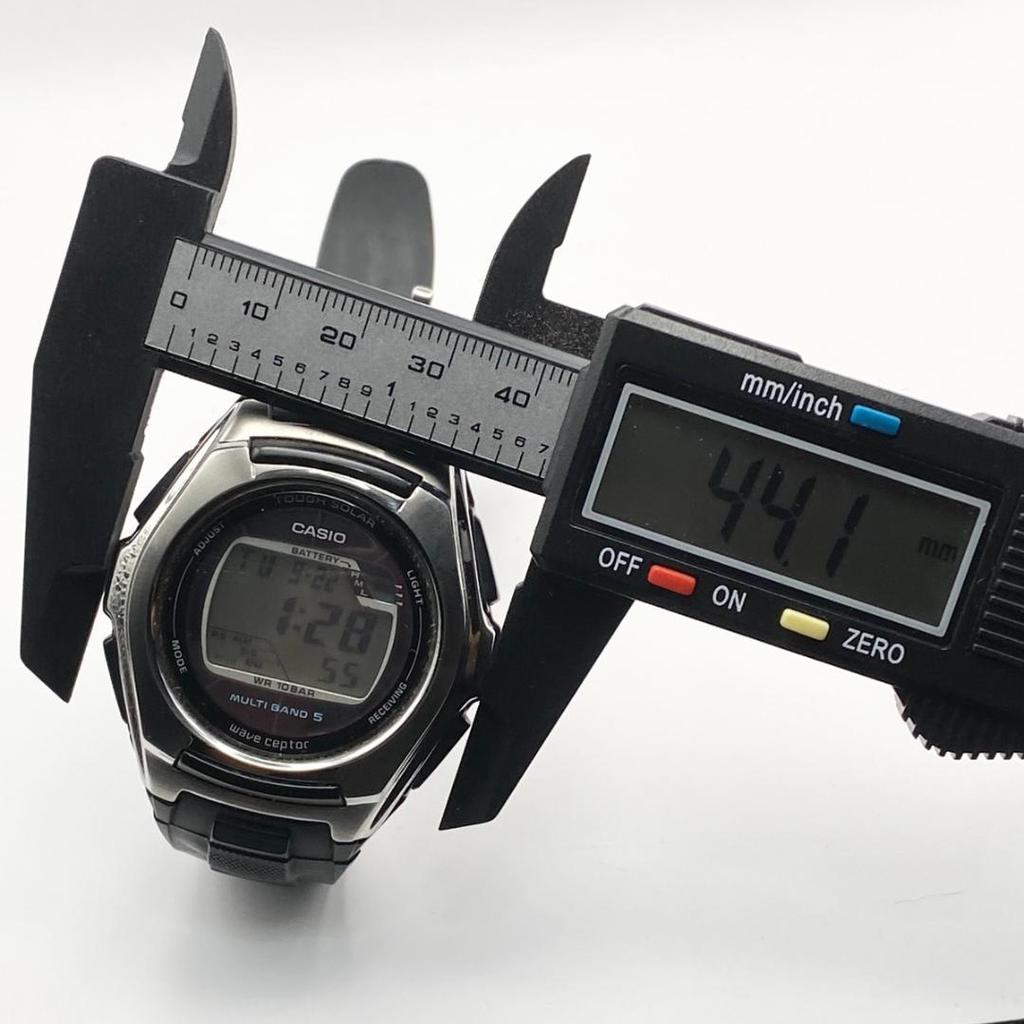 Used Working item Casio CASIO wave ceptor solar radio-controlled watch men's