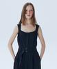Awi Nylon Belted Dress_Black