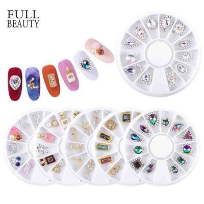 DIY ultradünne Metallaufkleber AB Bunte Radwerkzeuge 3D-Scheiben-Glitzer für Nail-Art-Dekorationen