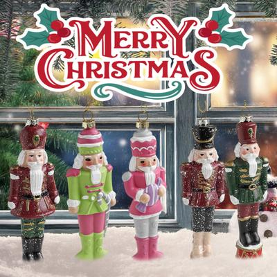 Nussknacker Marionetten Anhänger Weihnachtsdekoration Soldat Holz Hängeornamente Weihnachtsbaum Figur Spielzeug Kamin Eingang Dekor