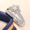 925 Sterling Silver Star Ring Female Fashion Engagement Party Accessories Luxury Bright CZ Wedding Band Statement Jewelry