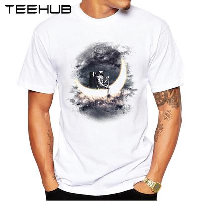 2023 Neuestes Sommer Herren T-Shirt Retro Mond Aufdruck Mode T-Shirt Kurzarm Basic T-Shirts Vintage Coole Oberteile