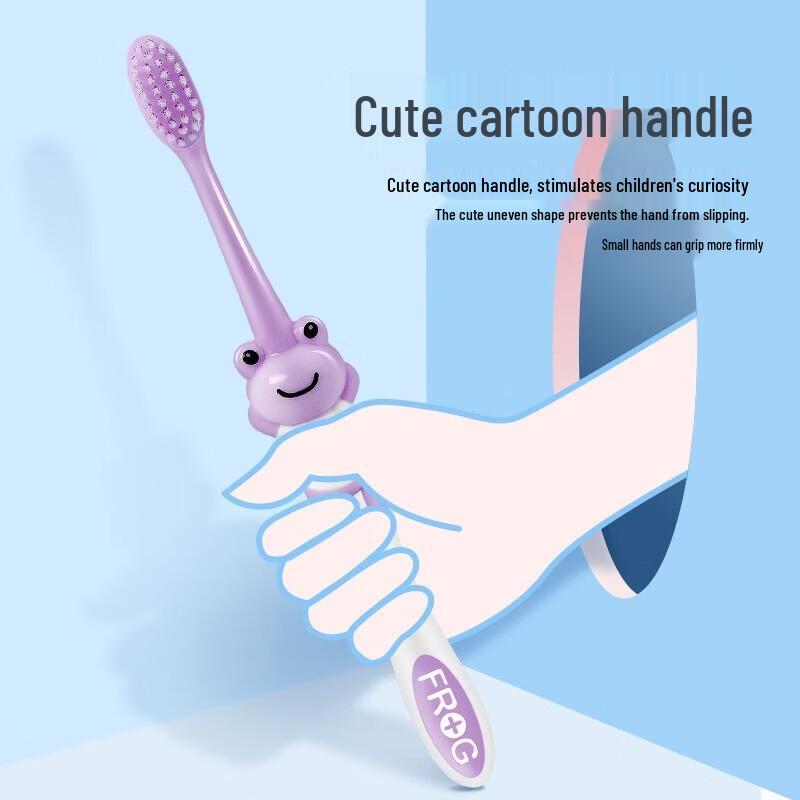 Frog Family Soft Bristle Toothbrush & Toothpaste Combo Set