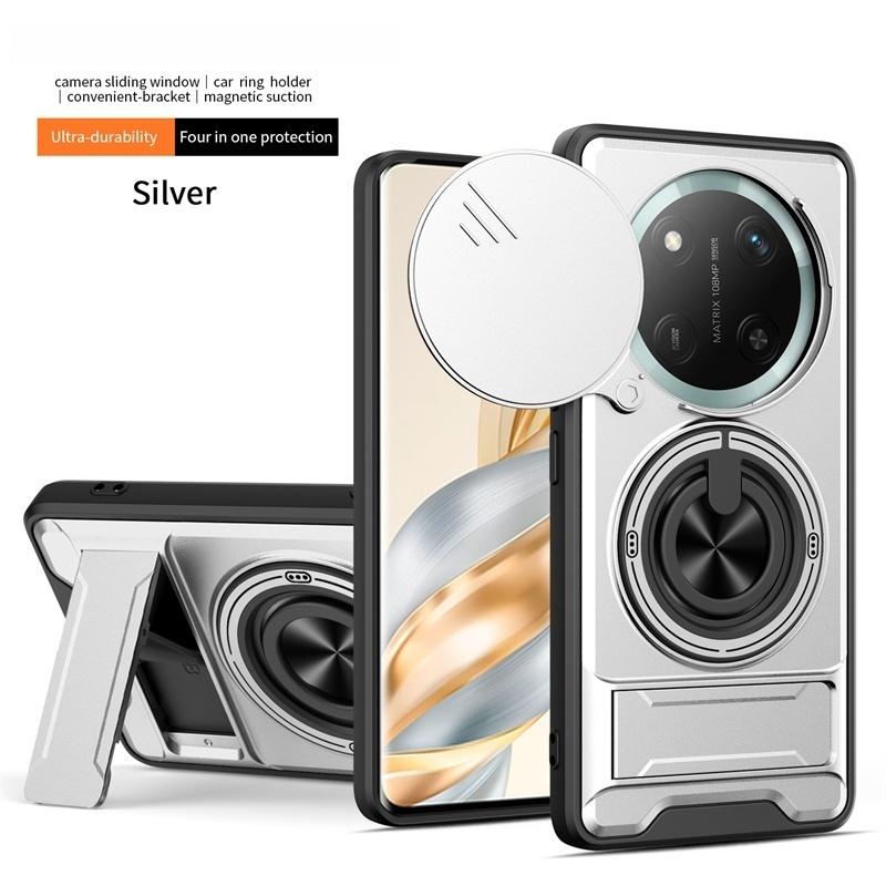 Armor Funda For Honor Magic7 Lite 5G Case Magnetic Holder Ring Stand Phone Cases For Honor Magic 7 Lite Slide Lens Protect Cover