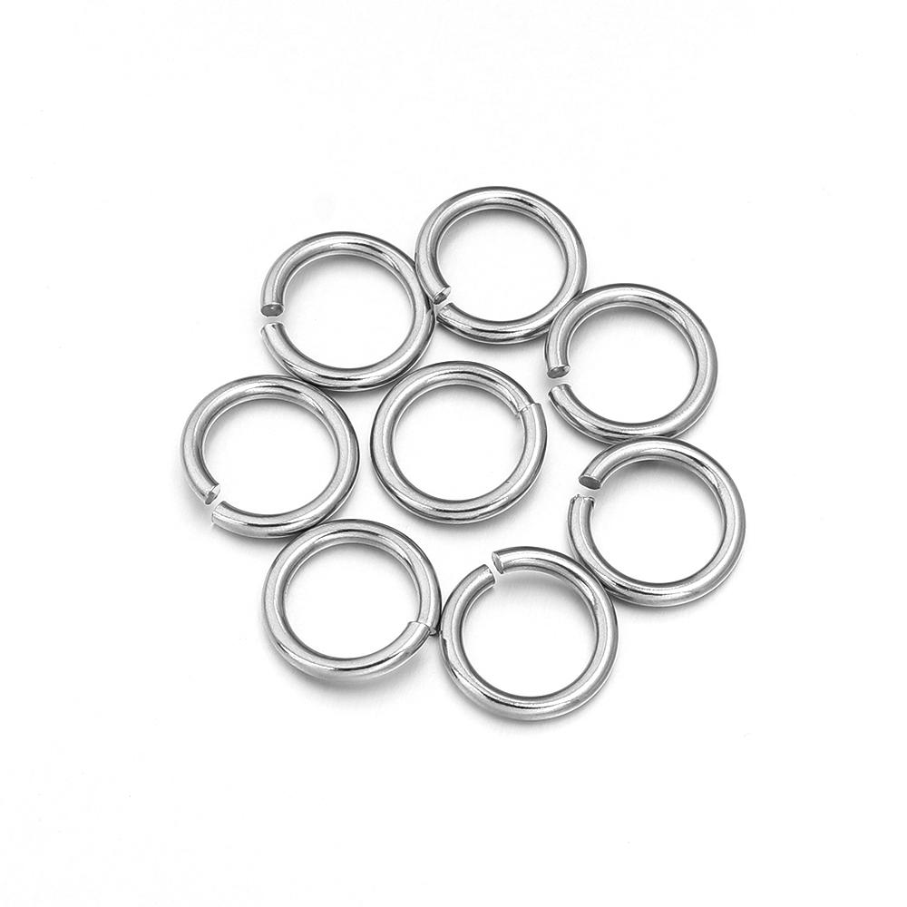 20pcs/lot Multisize Stainless Steel Jump Rings Round Open Ring Split Rings Connectors DIY Keychains Bracelet Jewelry Accessories