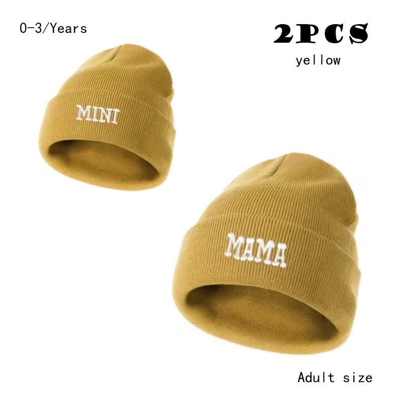 Autumn Winter Embroidered Knit Hat - Trendy, Versatile & Warm Wool Beanie.