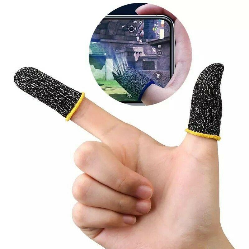 1 Pair Super Thin Gaming Finger Sleeve Breathable Fingertips For Mobile Games Touch Screen