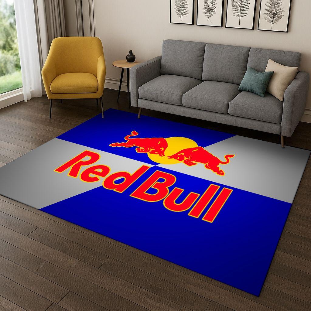 Klassisk Röd B-Bull Racingbil Moto Matta för Sovrum Vardagsrum Soffa Heminredning, Barnmatta Halkfri Golvmatta Gåva