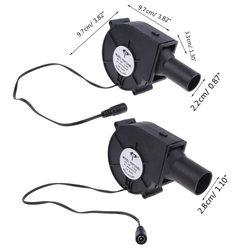 DC12v 2.7A 9733 Centrifugálny turbo ventilátor na grilovanie s výstupom vzduchu Veľký objem vzduchu Vysokorýchlostný chladiaci ventilátor 4600 ot./min
