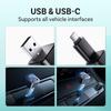OTTOCAST Mini Dot Kabelloser CarPlay Android Auto Adapter 2 in 1 Dongle Wifi 5.2 Plug and Play Autozubehör für Totoya VW Benz