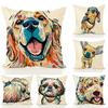 Pet Cute Dog Pillow Case Throw Pillow Cover Sofa Cushion Cover Home Office Decor