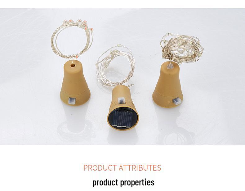 LED Solar Cork Bottle Lights: Copper Wire Fairy Lights for Wine Bottle Decoration