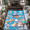 Bluey 95 Customized Name Area Rug Suitable for Dining Room Decorate Room Bedrooms Foyer Antislip Carpet Anime Office Decor Wedding Party Gift