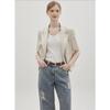 Cc Collect Half Sleeve Color Stitched Crop Jacket C262msf135