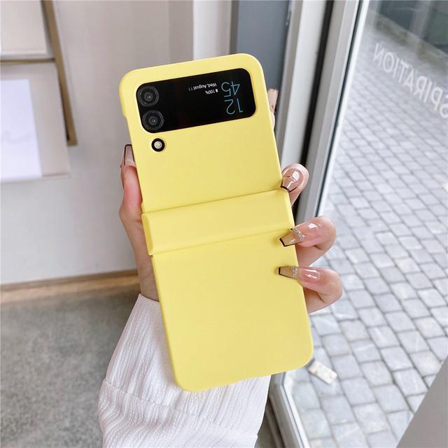 Für Samsung Galaxy Z Flip 4 Mattierte Handyhülle Galaxy Z Flip 4 Mobiltelefone Einfarbig Ultradünne Flip-Hülle Abdeckung Flip4 Hülle